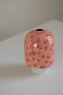 Vase - Plum Peachy Dots