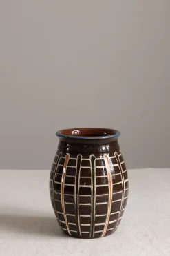 Vase - Rathka Brown Checks
