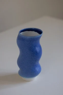 Vase - Wave Deep Blue