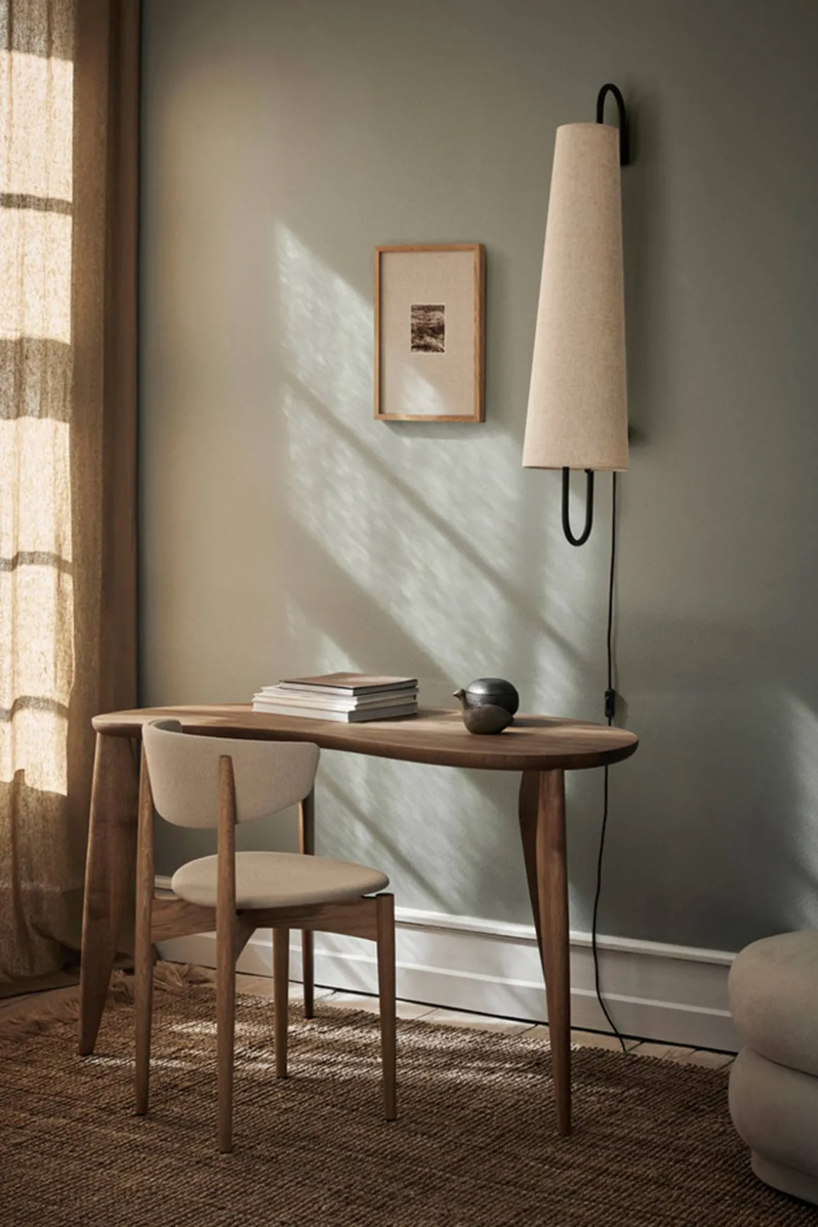 Vegglampe - Ancora Wall Lamp 100 Black/Natural