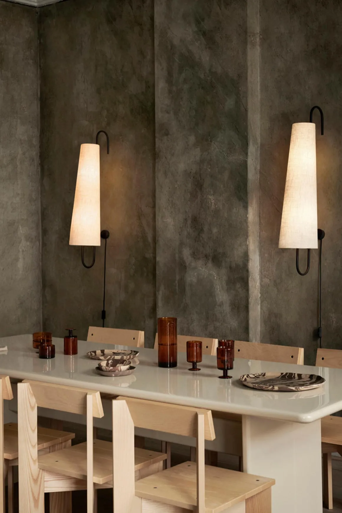 Vegglampe - Ancora Wall Lamp 100 Black/Natural