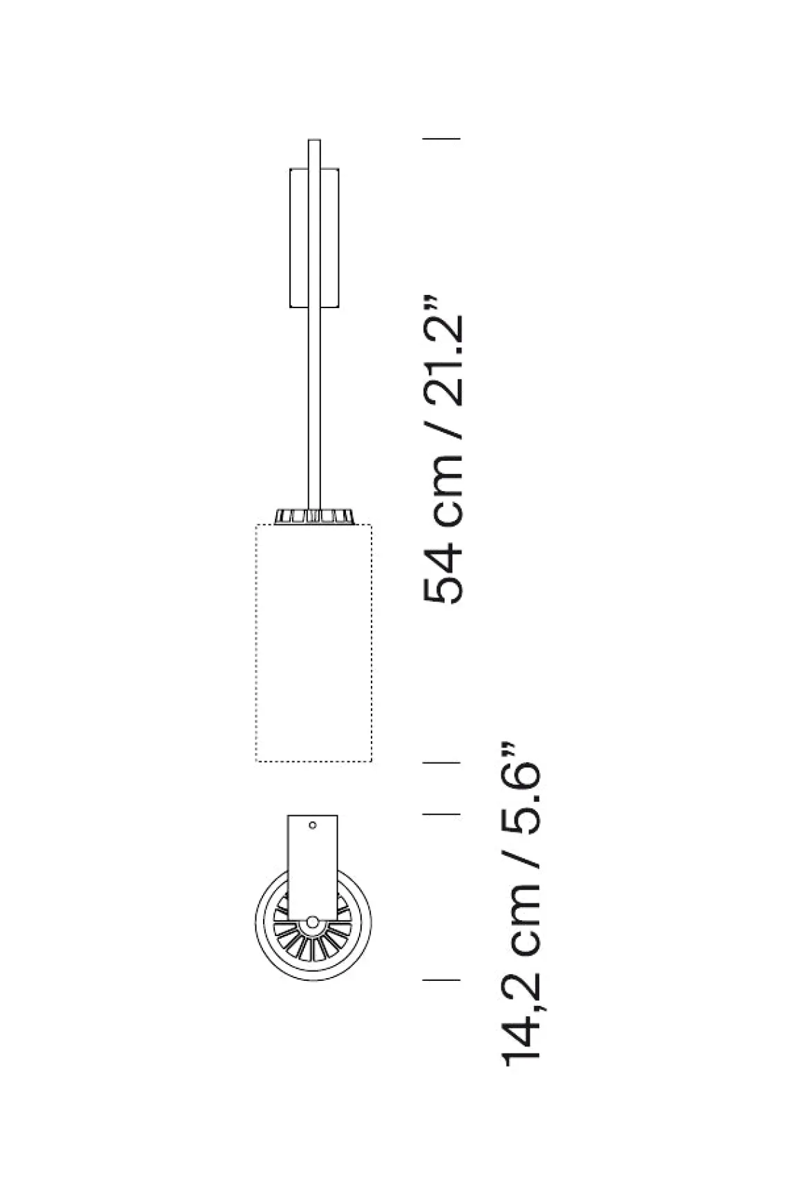 Vegglampe - Cirio White Opal Glass