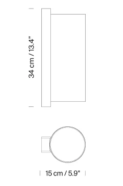 Vegglampe - TMM Largo Beech/Beige