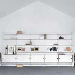 Veggreol - 400x200xd30cm Hvit