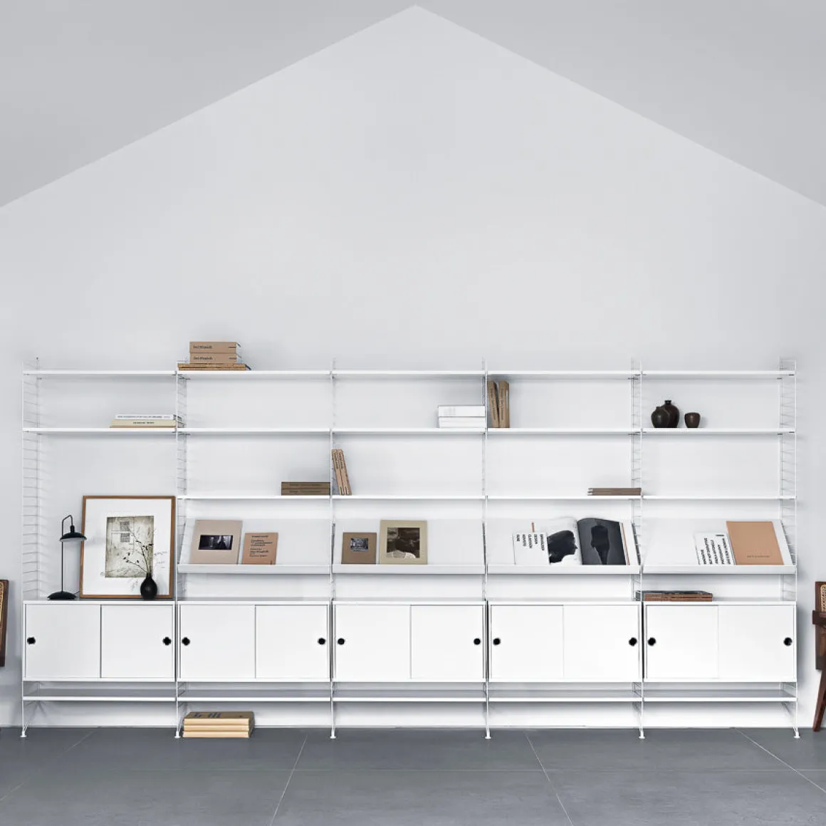 Veggreol - 400x200xd30cm Hvit