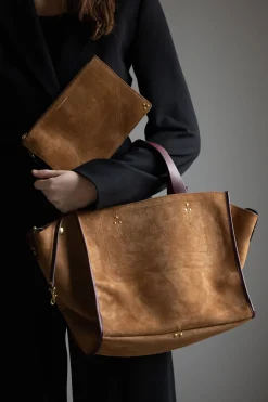 Veske - Leon M Tabac Split Suede