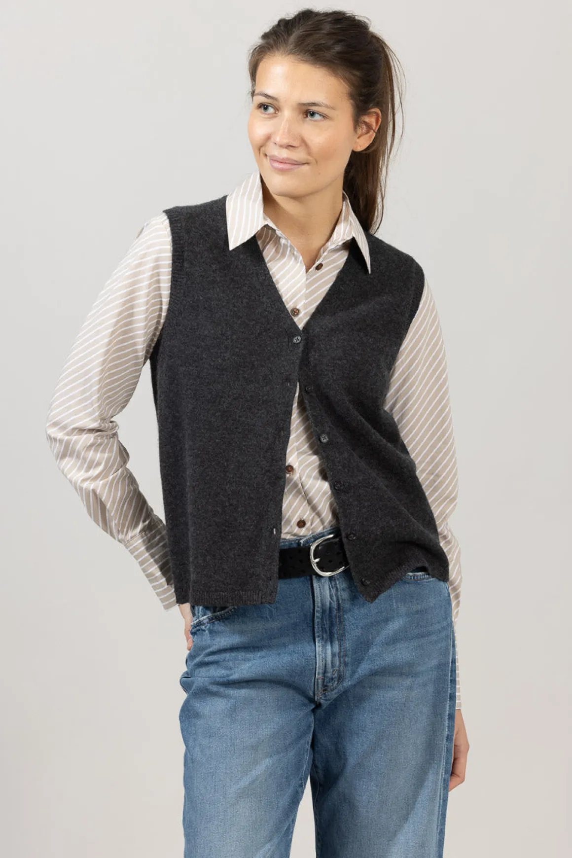 Vest - Charles Charcoal Grey